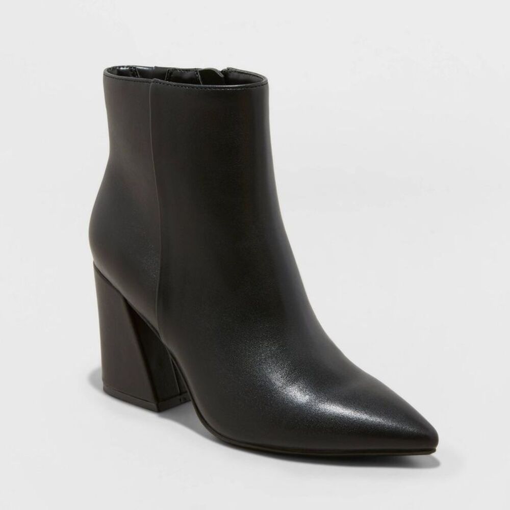 A New Day - A New Day Women's Memory Foam Ankle Dress Boots 3. Black
